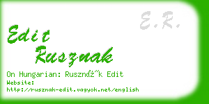 edit rusznak business card